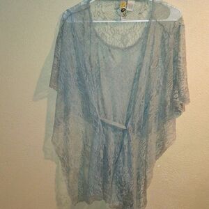Mimi Chica Light Blue Lace Tunic with Belt S